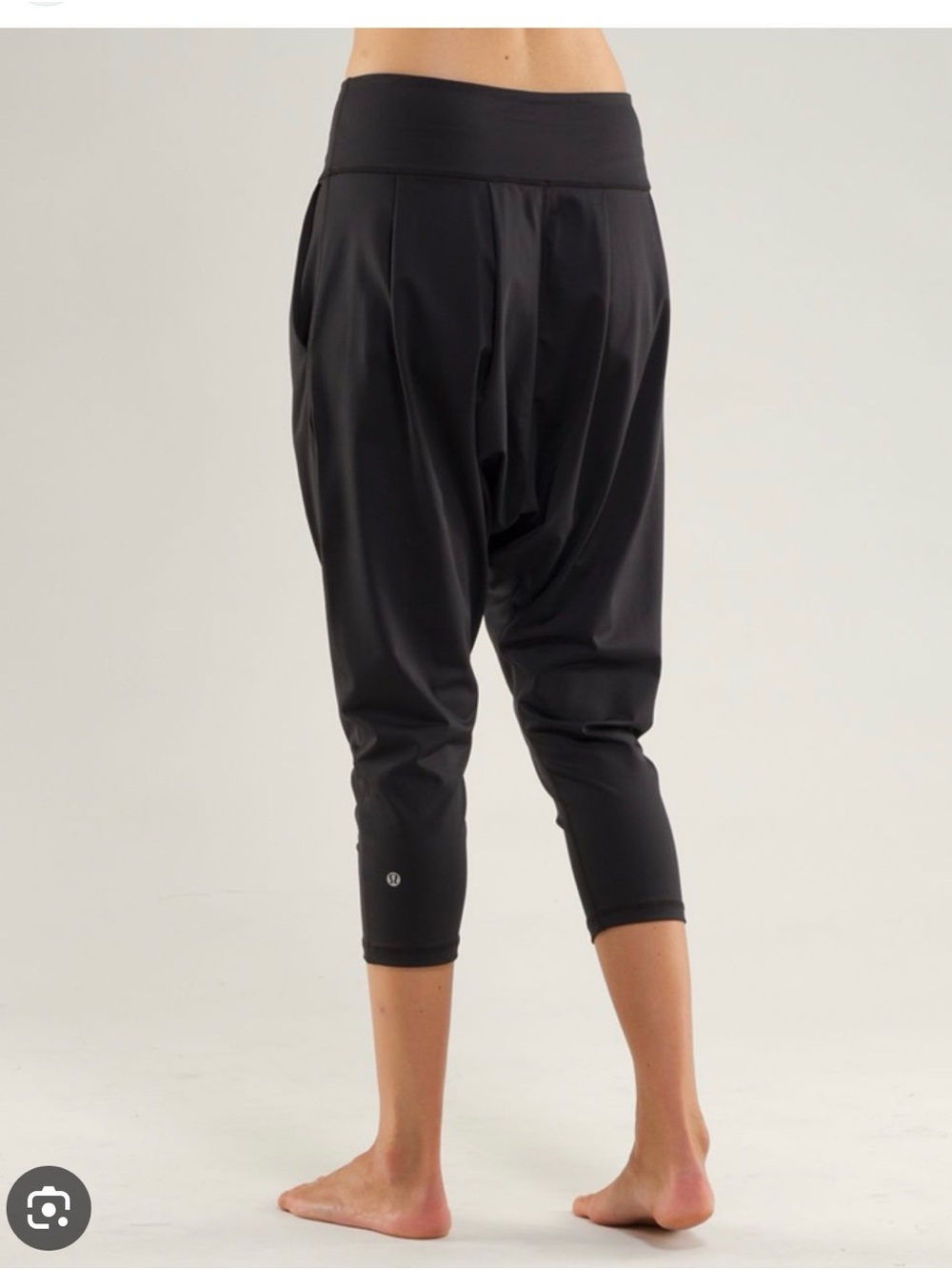 lululemon athletica Black Cropped Harem Capris